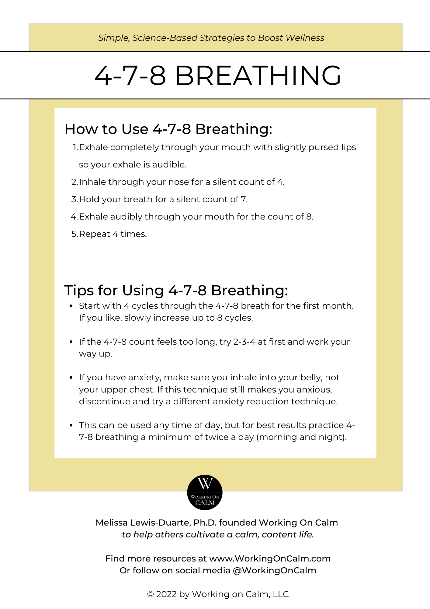 Using 4-7-8 Breathing For A Healthy Mind & Body